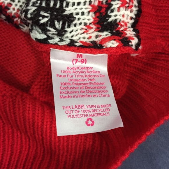 No Boundaries Knitted Red Santa Sweater - Picture 7 of 9